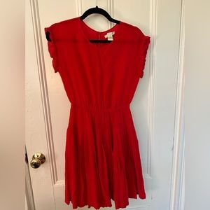 Madewell | Red Silk Dress